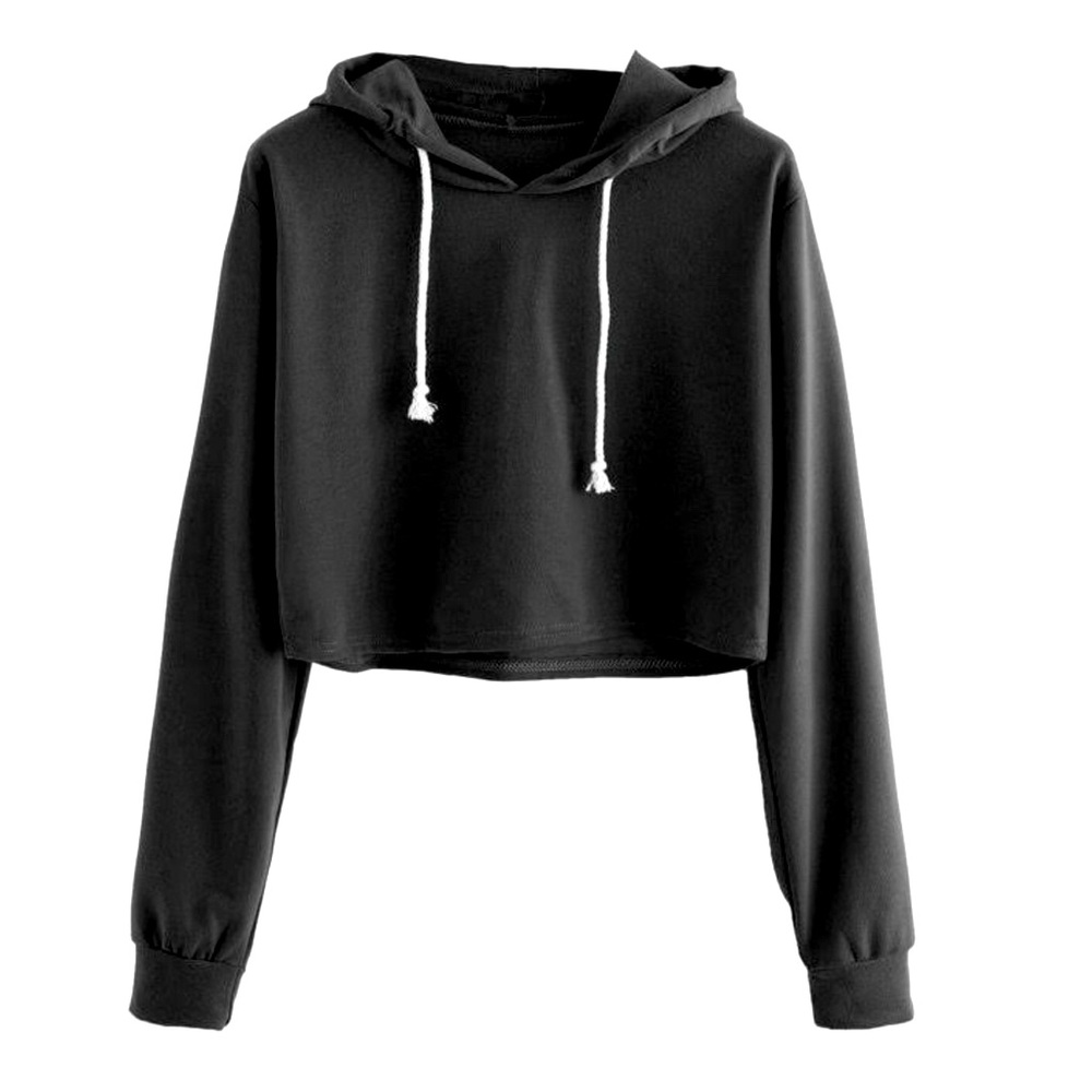 Cropped Draw String Hoodie - Picture 9 of 9